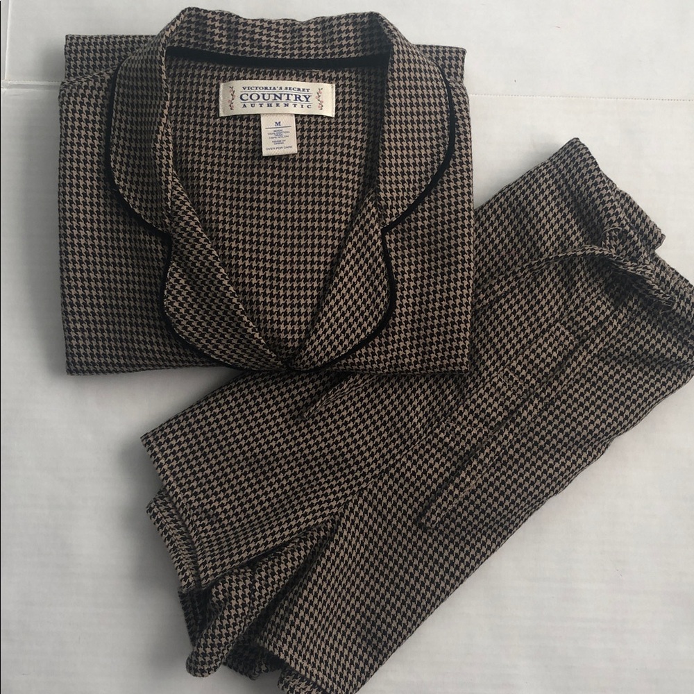 Victoria’s Secret Vintage Cotton Herringbone PJ set Size M